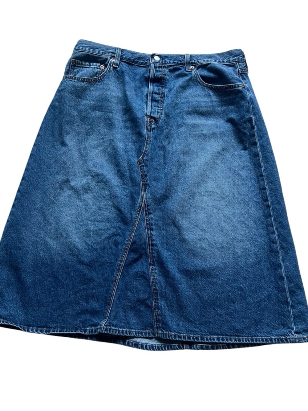 Levi’s Falda A-Line Decon Denim Skirt Size 34 - Picture 3 of 12
